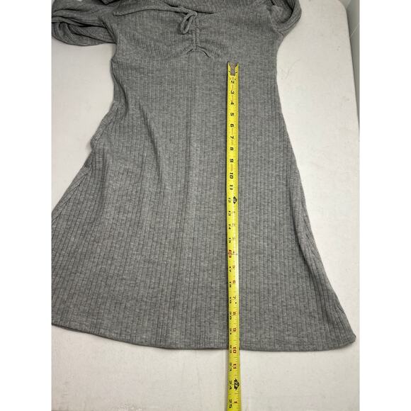 LUSH from Nordstrom Ribbed Long Sleeve Sweater Dress in Gray. Size L. NWOT - Picture 7 of 7